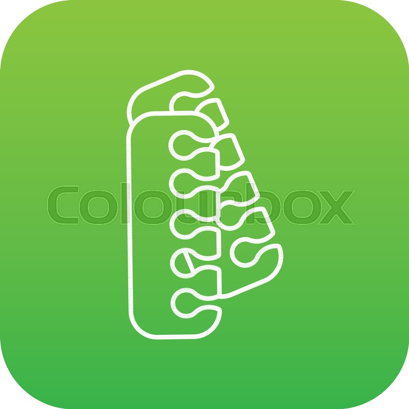 800x800 Nail Foot Tool Separator Icon Green Stock Vector Colourbox