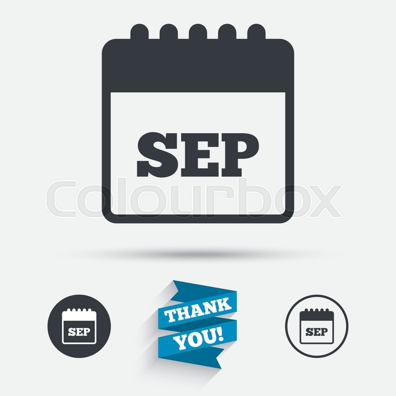 800x800 Calendar Sign Icon September Month Stock Vector Colourbox