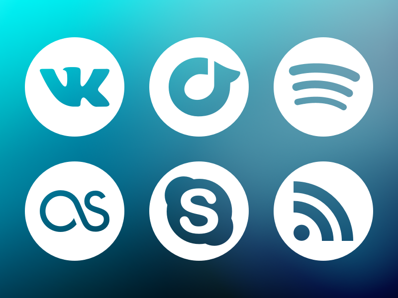 800x600 New Social Icons