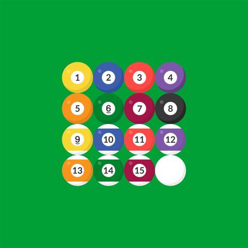 490x490 Sequence Billiard Ball Icon With Number, Flat Design Vector