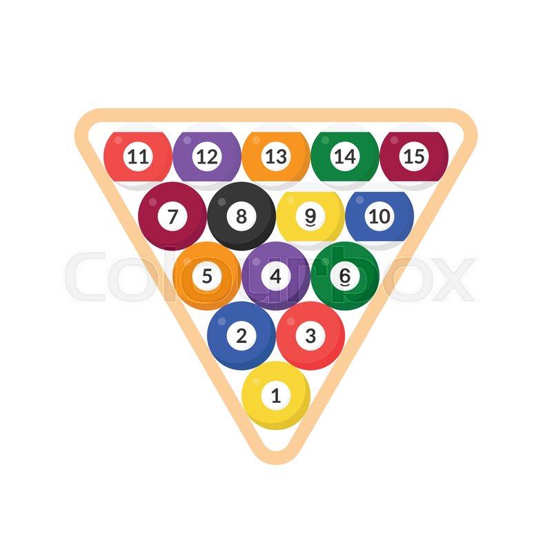 800x800 Sequence Billiard Ball With Numbers In Stock Vector Colourbox