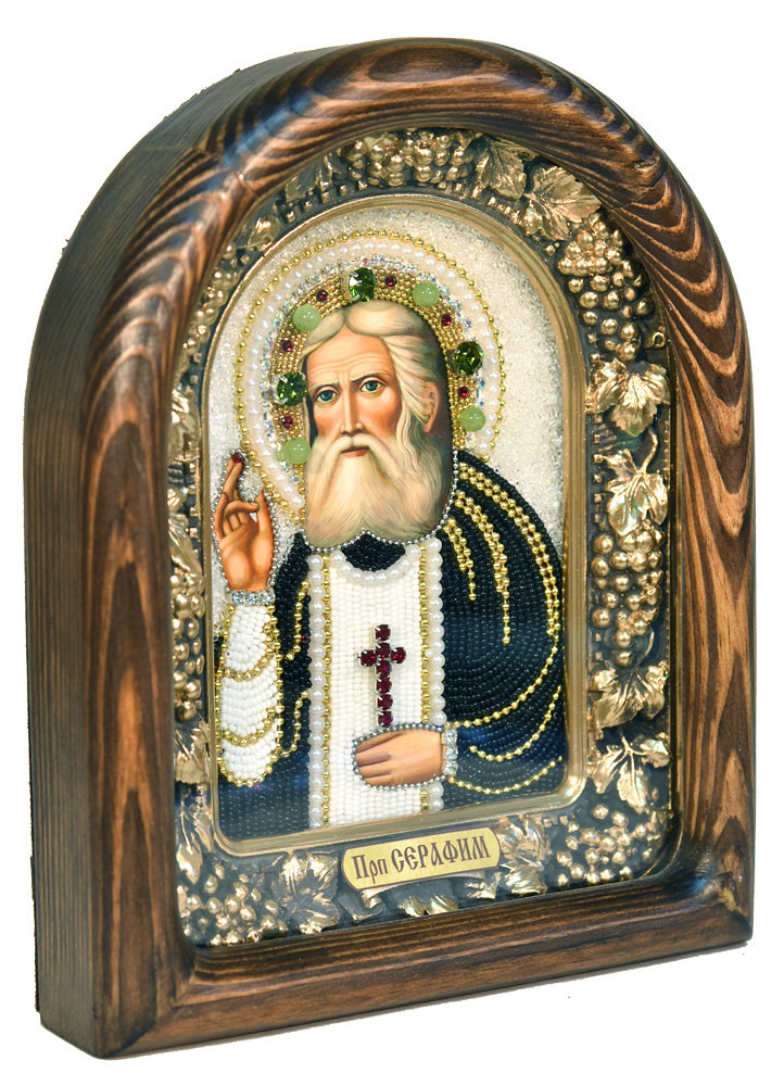 722x1000 Seraphim Of Sarov Beads Orthodox Icon Product Sku S