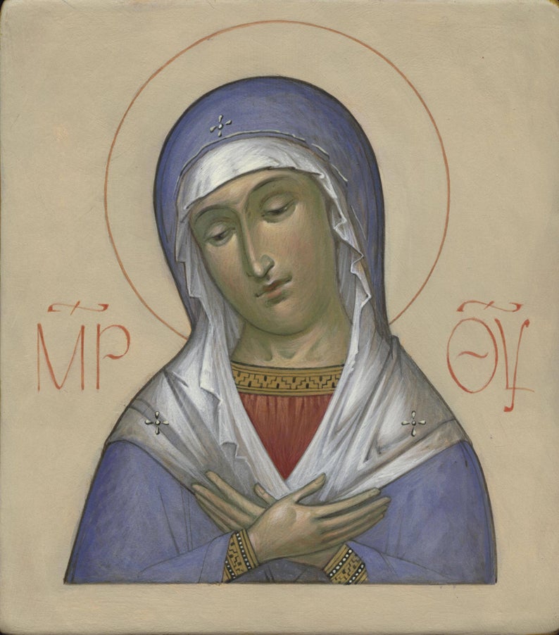 794x902 The Seraphim Diviyevo 'tenderness' Icon Of The Mother Etsy