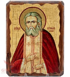 272x300 Wooden Icon Saint Seraphim Of Sarov Ikona Serafim Sarovskij