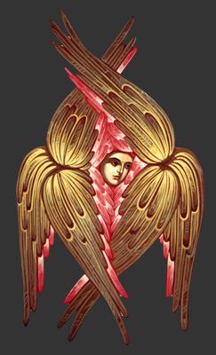 243x400 Byzantine Icon Of Seraphim Phoenix