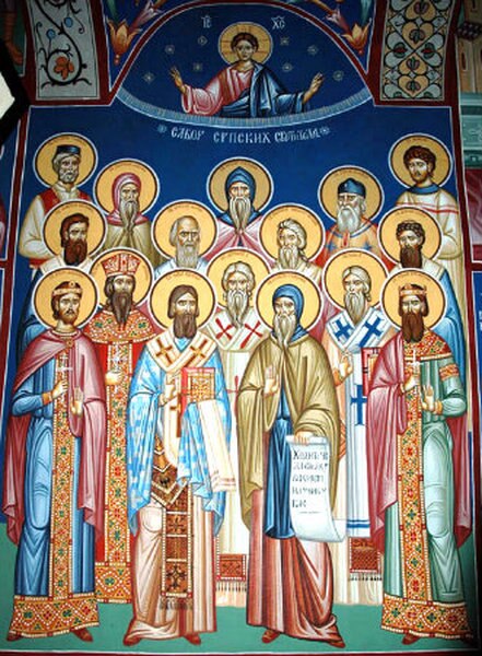 441x600 Synaxis Of The Serbian Saints Icon