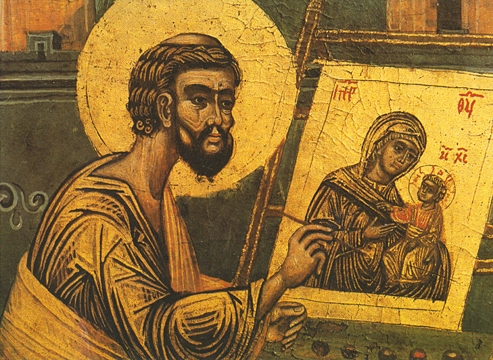 493x360 Icon Of St Luke Painting The Icon