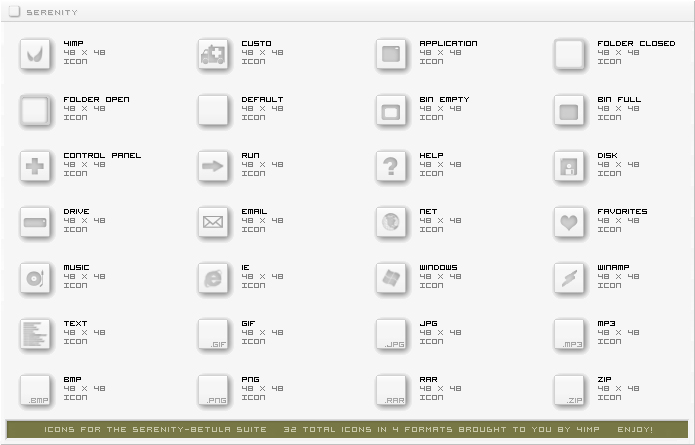 695x445 Serenity Icon Pack