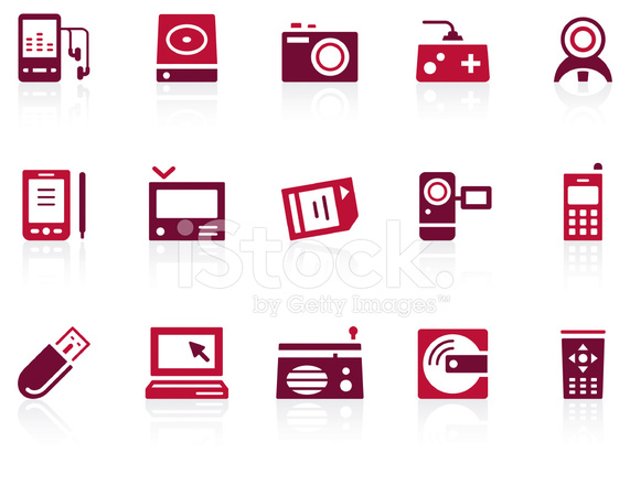 571x440 Repro Icon Series Electronic Stock Vector