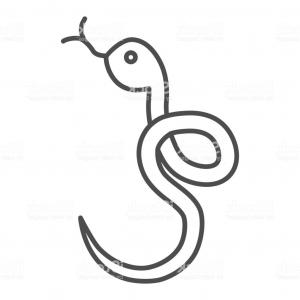 300x300 Snake Solid Icon Serpent Web Vector Illustration Isolated White