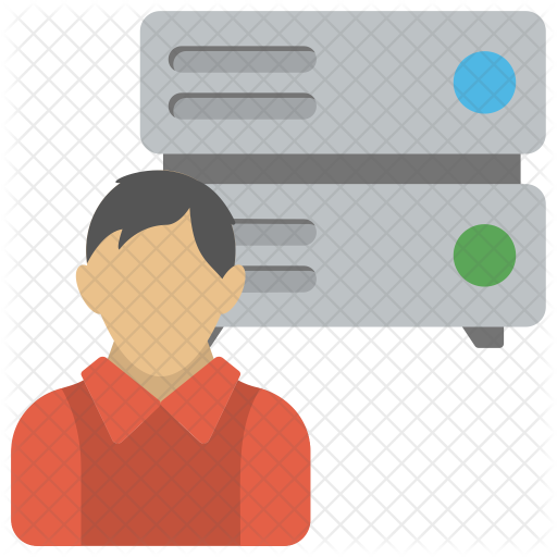 512x512 Server Administrator Icon Of Flat Style
