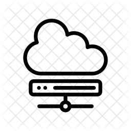 256x256 Cloud Server Icon Of Line Style
