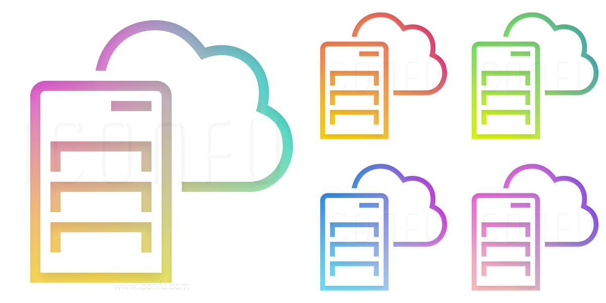 1200x600 Server Cloud Icon
