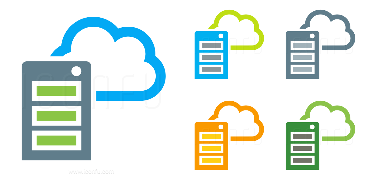 1200x600 Server Cloud Icon