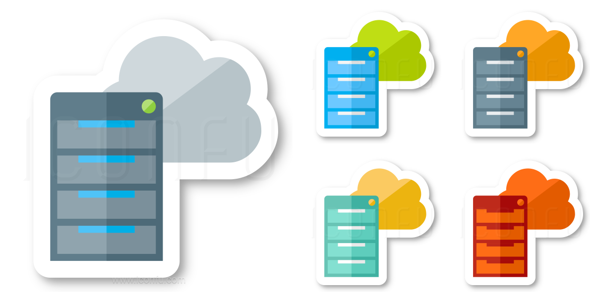 1200x600 Server Cloud Icon