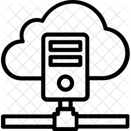 256x256 Server Cloud Icon Of Line Style