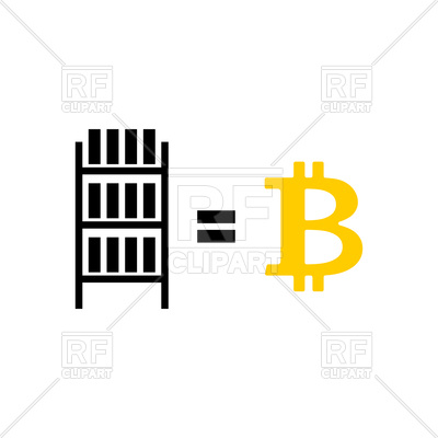 400x400 Mining Farm And Bitcon Vector Image Of Business, Finance