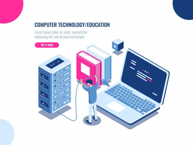 626x469 Server Room Cabinet, Data Center And Database Isometric Icon