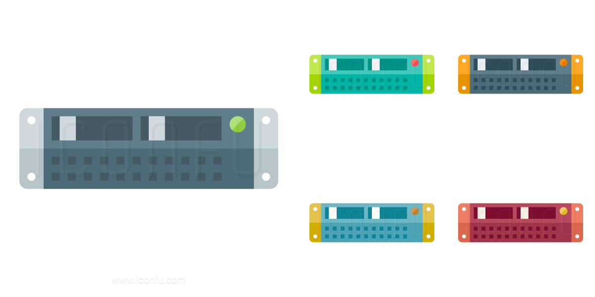 1200x600 Rack Server Icon