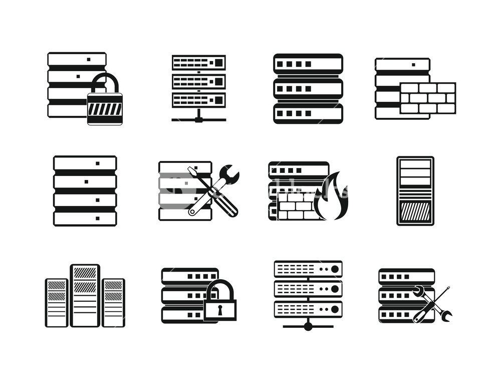 1000x764 Server Icon Set Simple Set Of Server Vector Icons For Web Design