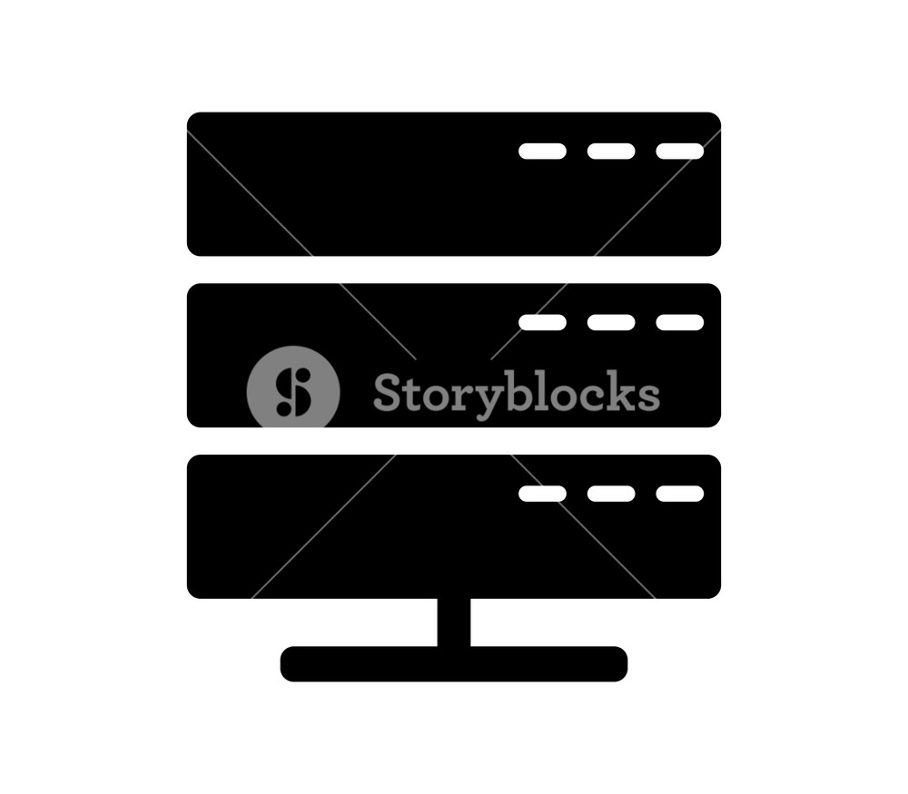 1000x875 Database Server Icon On White Background Royalty Free Stock Image
