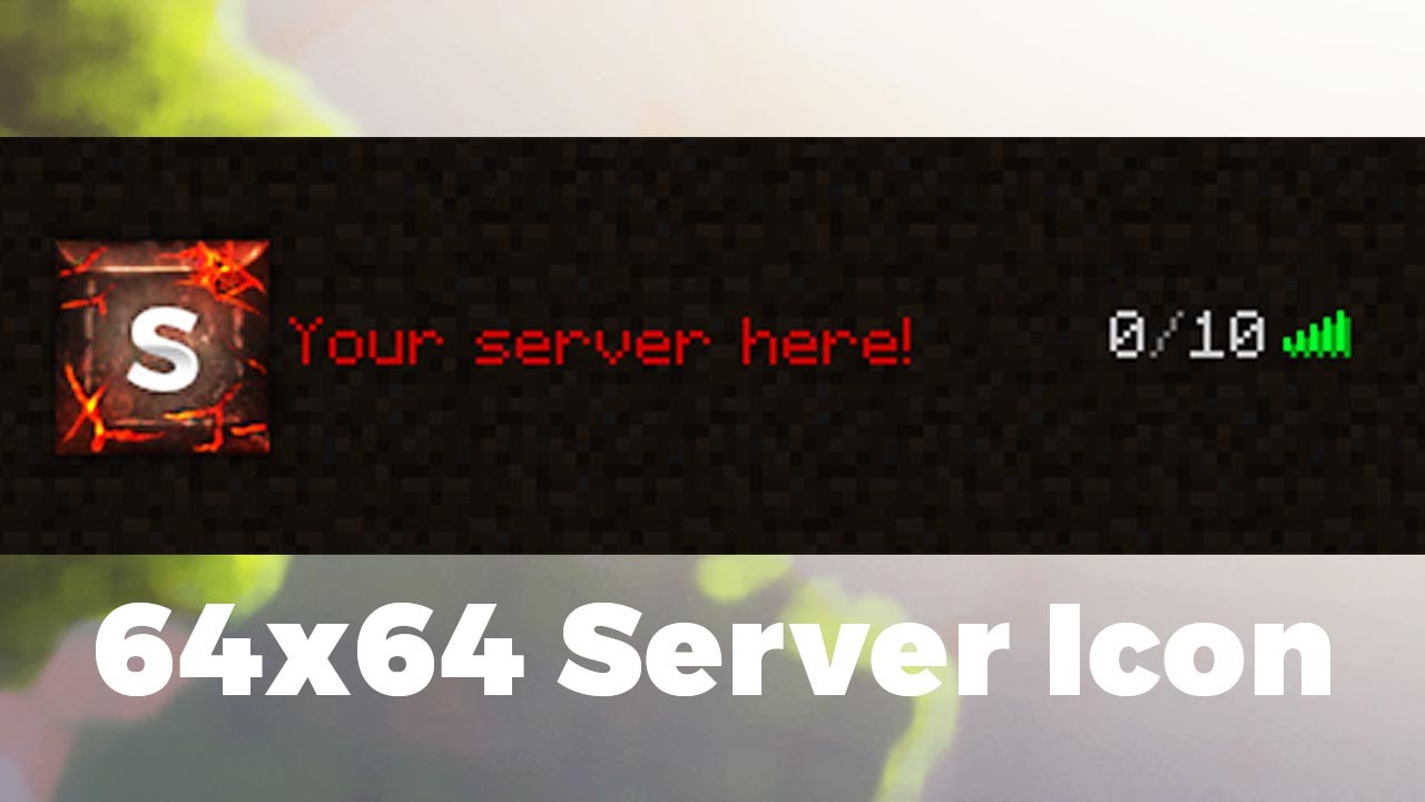 1280x720 Minecraft Server Icon Template