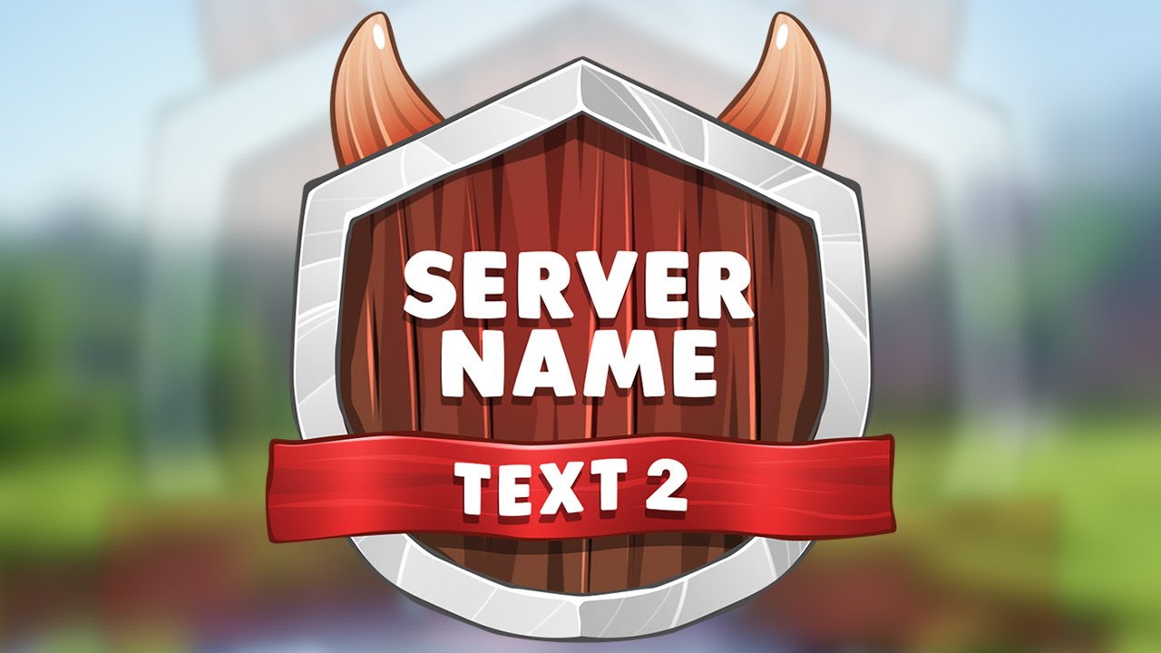 1280x720 Minecraft Server Logo Template