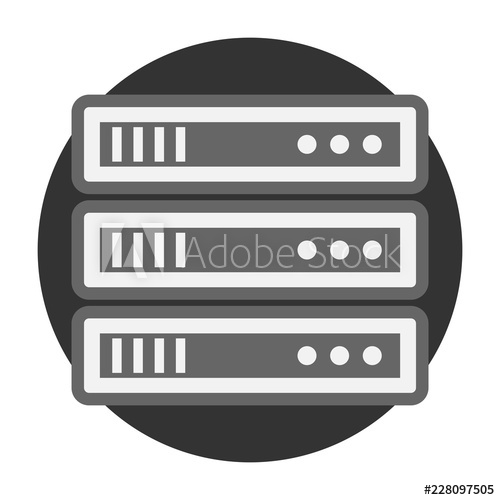 Simple, Flat, Grey Server Rack Icon Circular Icon Isolated 500x500 Simple, Flat, Grey Server Rack Icon Circular Icon Isolated