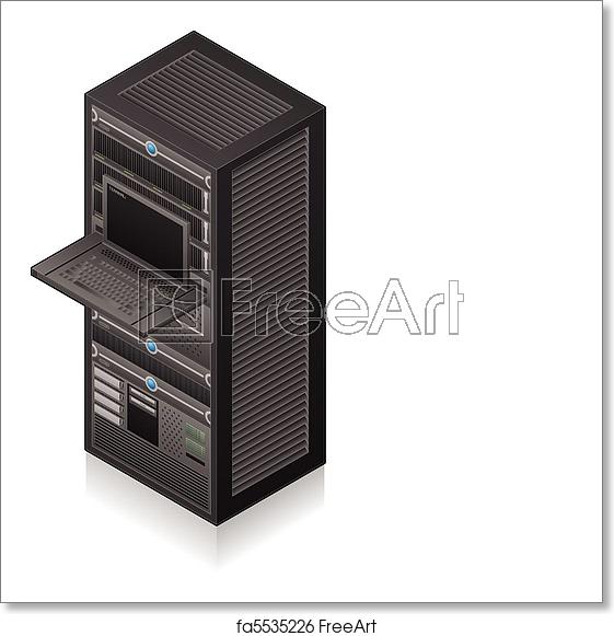 Free Art Print Of Server Rack Single Server Rack Isometric 561x581 Free Art Print Of Server Rack Single Server Rack Isometric