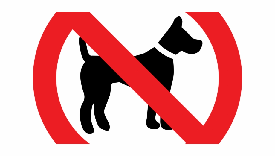 920x521 No Pets Service Animals Allowed Sign No Dog Icon