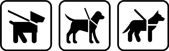 575x176 Service Animal Pet Relief Airport Sign Significon