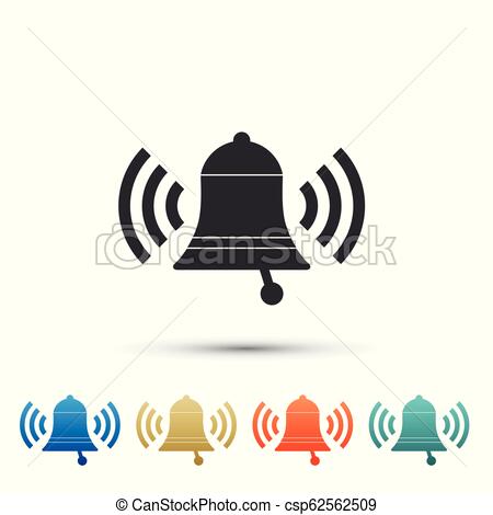 450x470 Ringing Bell Icon Isolated On White Background Alarm Symbol