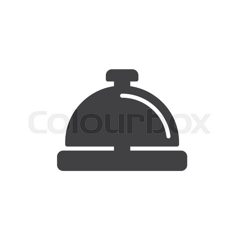 800x800 Service Bell Icon Vector, Filled Flat Stock Vector Colourbox