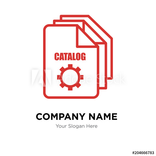 500x500 Service Catalog Company Logo Design Template, Colorful Vector Icon