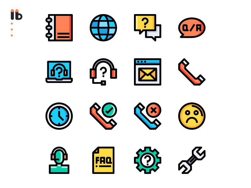 800x600 Call Center Service Icons Set