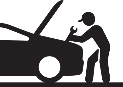 405x288 Auto Repair Service Black Icons Set