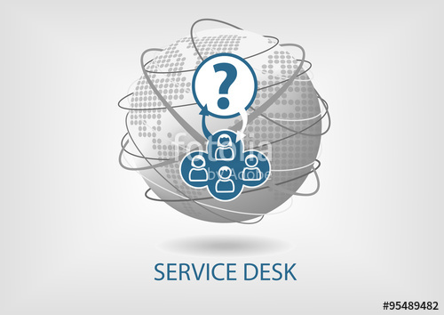 500x354 Global Service Desk Concept Vector Icon Stock Image And Royalty