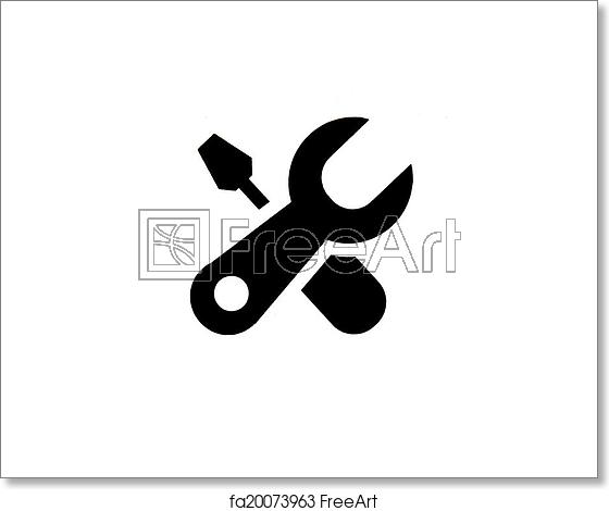 560x470 Free Art Print Of Icon Servicing On A White Background