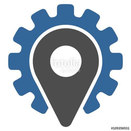 500x500 Service Location Vector Icon Style Is Bicolor Flat Icon Symbol