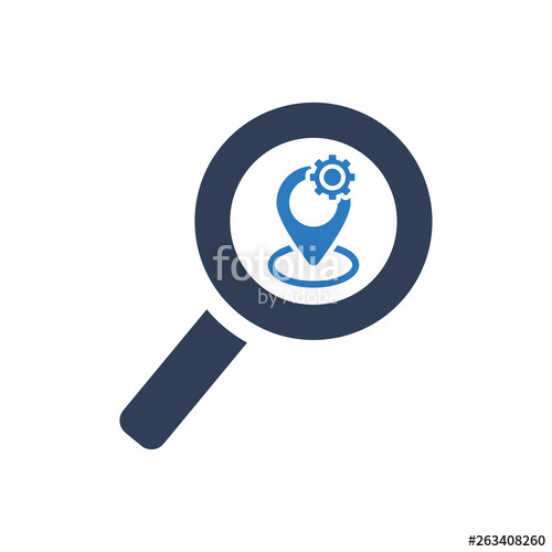 500x500 Servicing Location Search Icon Stock Image And Royalty Free