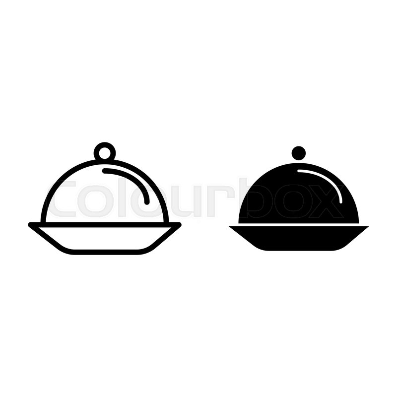 800x800 Serving Tray Line And Glyph Icon Stock Vector Colourbox