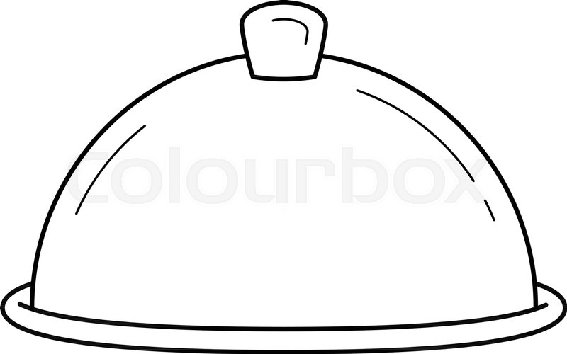 800x500 Serving Tray Vector Line Icon Isolated Stock Vector Colourbox
