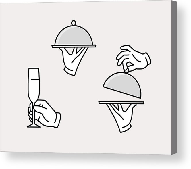 665x588 Hand Serving Tray Icon Acrylic Print
