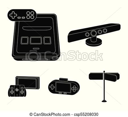 Game And Tv Set Top Box Black Icons In Set Collection For Design 450x413 Game And Tv Set Top Box Black Icons In Set Collection For Design