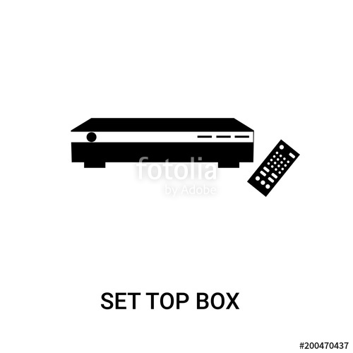 Set Top Box Icon On White Background, In Black, Vector Icon 500x500 Set Top Box Icon On White Background, In Black, Vector Icon