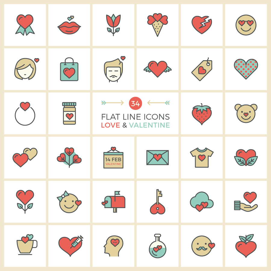 Flat Line Valentine Icon Set Icon In Icon Set, Flat 900x900 Flat Line Valentine Icon Set Icon In Icon Set, Flat