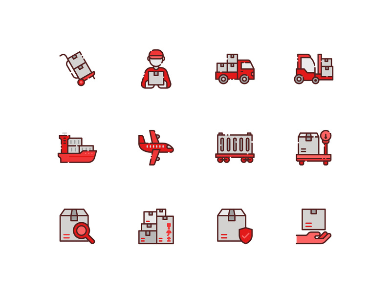 Logistics Icon Set 800x600 Logistics Icon Set