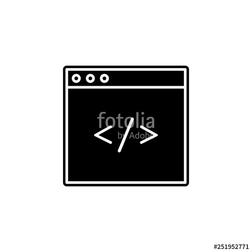 500x500 Coding, Html, Programming Icon Simple Outline Vector Of Web