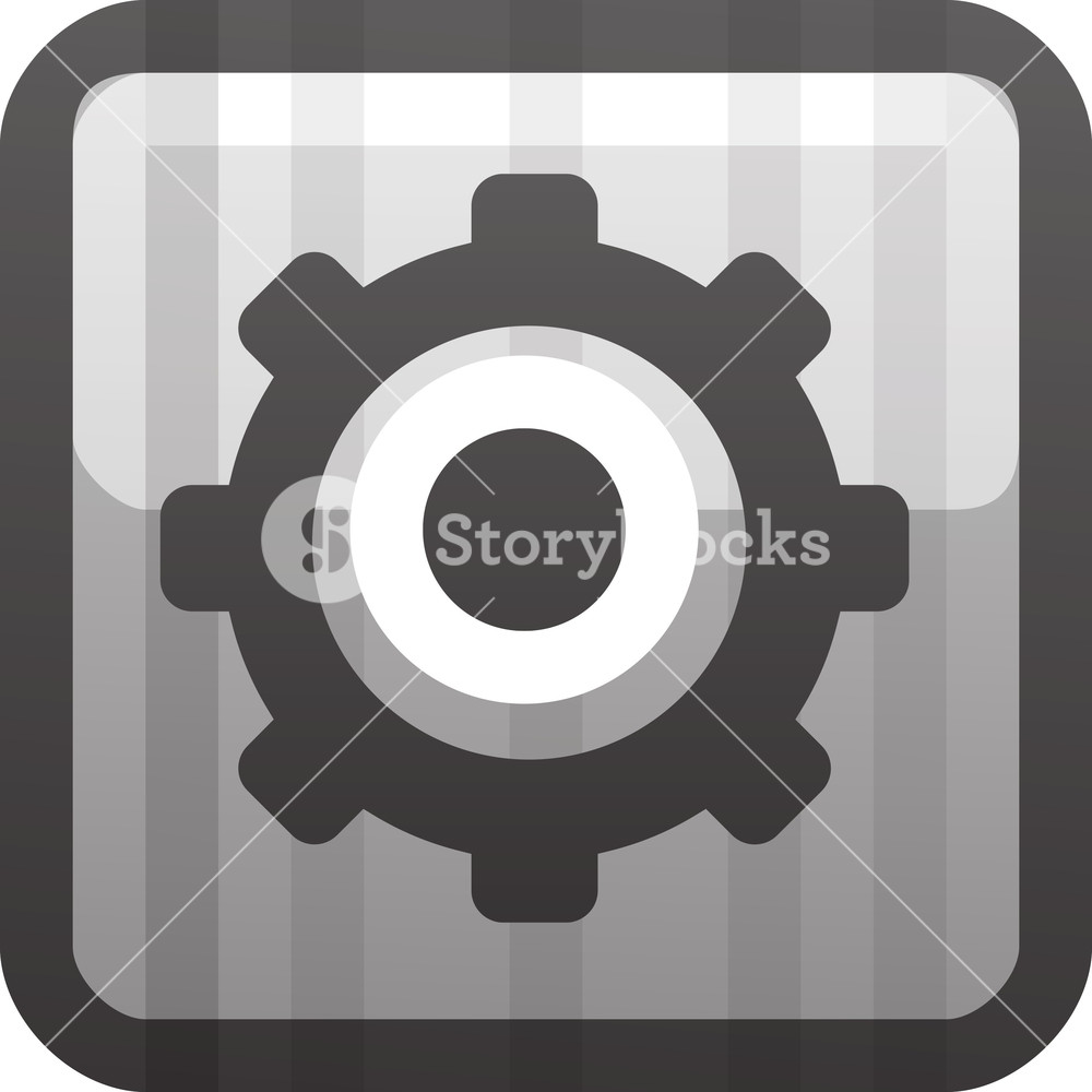 1000x1000 Grey Settings Gear Tiny App Icon Royalty Free Stock Image