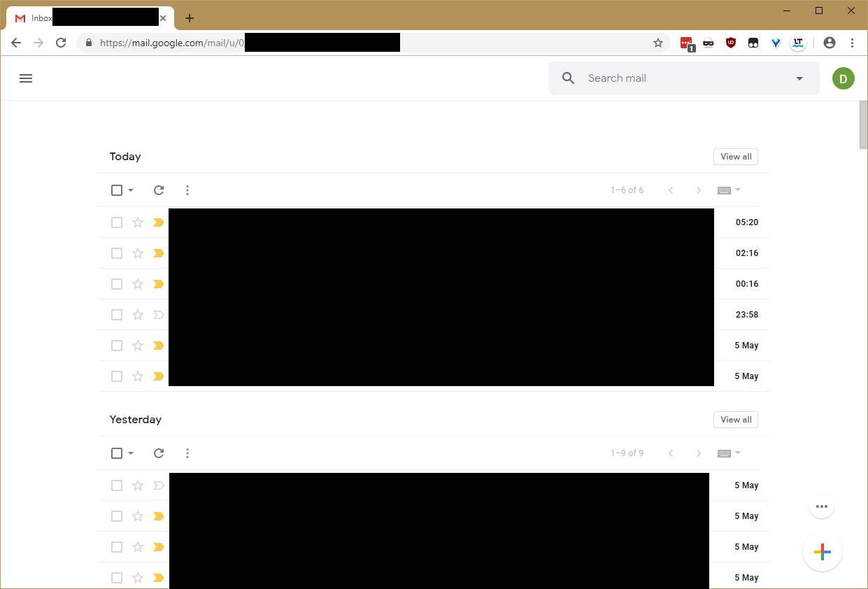 1241x842 Settings Cog Icon Missing In Default Multiple Inboxes Issue